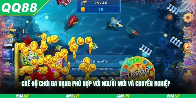 Chế độ chơi đa dạng phù hợp với người mới và chuyên nghiệp