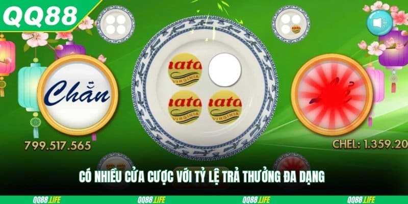 Nhiều lựa chọn cược đi kèm với các mức trả thưởng khác nhau